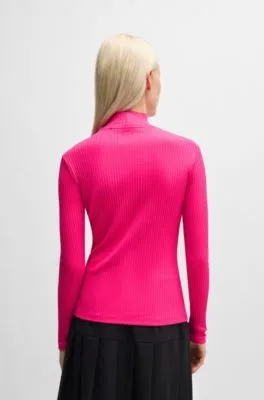 Camiseta slim fit de algodón elástico con logo estampado