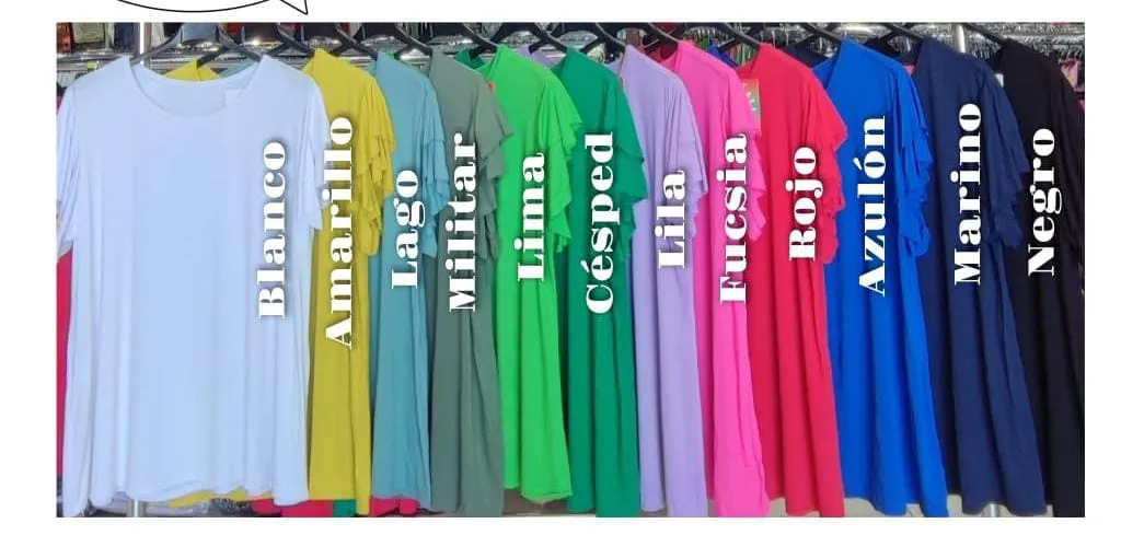 Camiseta Volantes Mujer Talla Grande