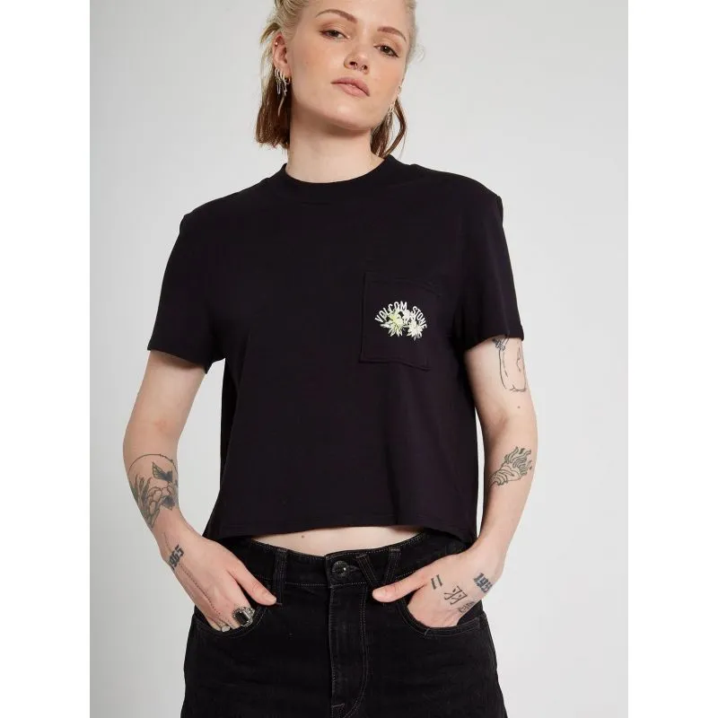 Camiseta VOLCOM Pocket Dial (Negra) Mujer