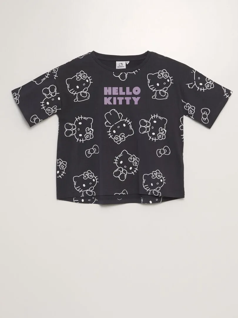 CAMISETA 'HELLO KITTY'  NEGRO