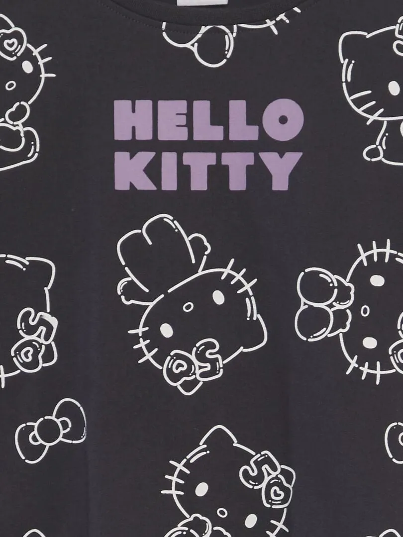 CAMISETA 'HELLO KITTY'  NEGRO