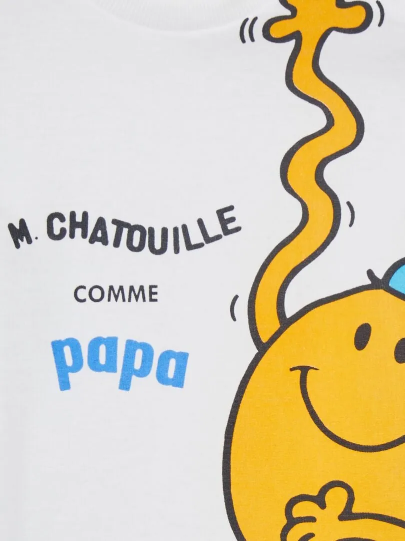 CAMISETA 'MONSIEUR CHATOUILLE'  BLANCO