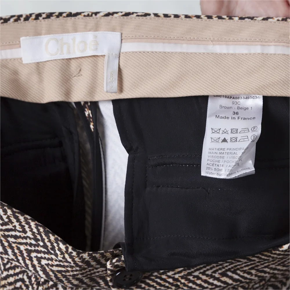 Chloé Pantalón Zigzag Marrón T 36
