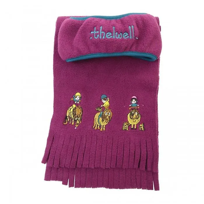 Conjunto de diadema y bufanda de vellón de pony de la colección Thelwell para niñas