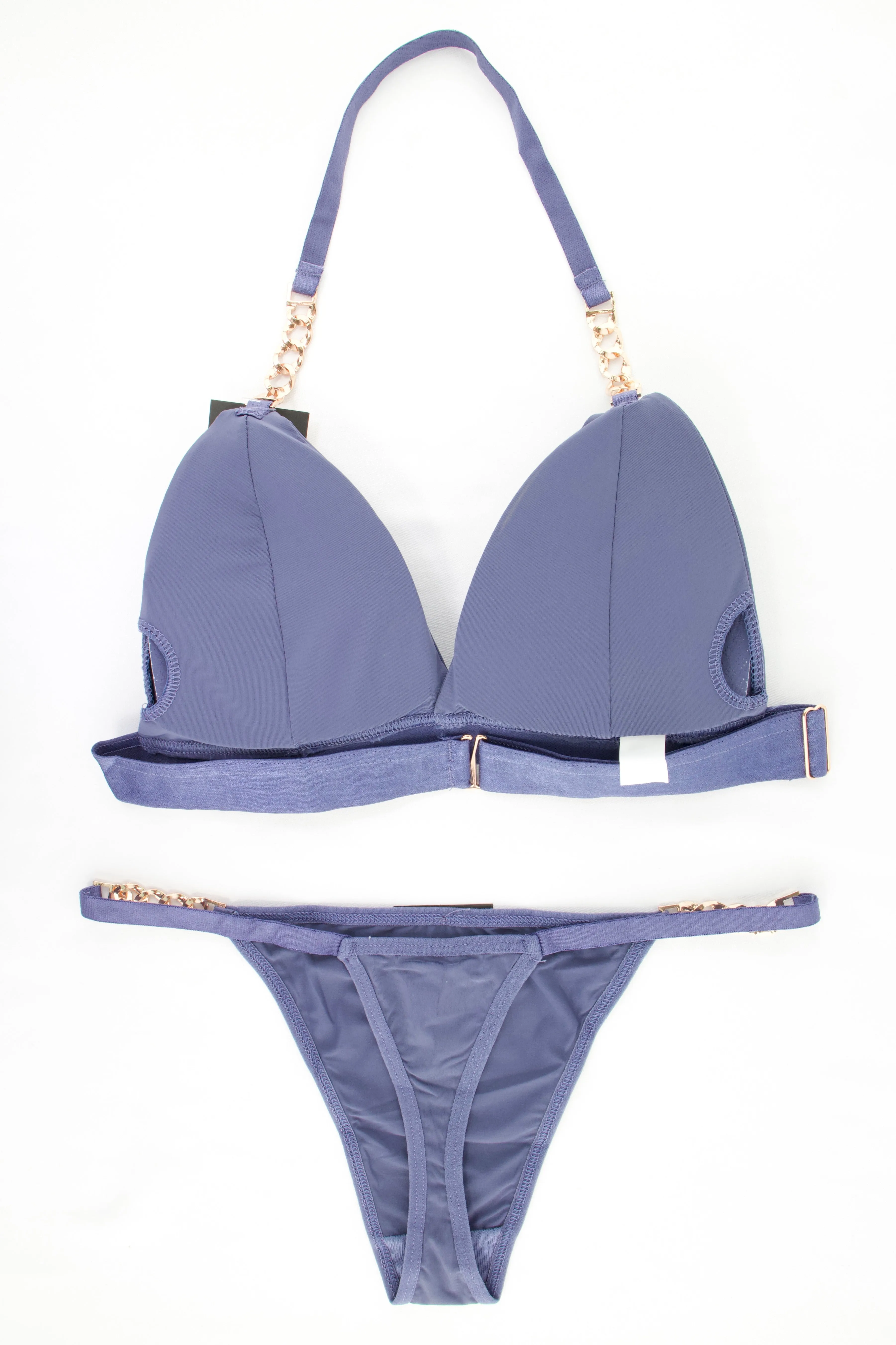 COORDINADO BRALETTE HALTER Y TANGA 6066