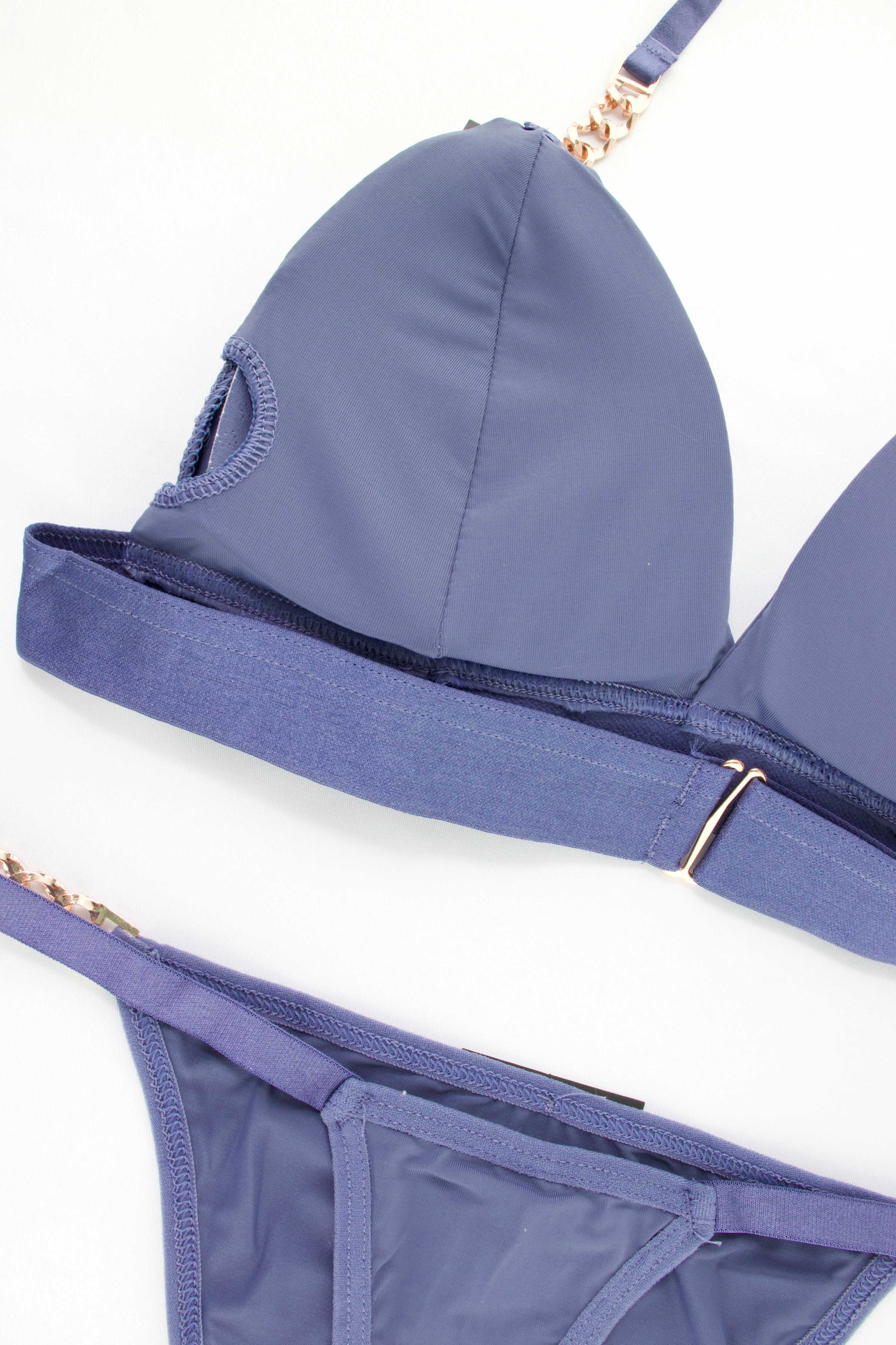 COORDINADO BRALETTE HALTER Y TANGA 6066