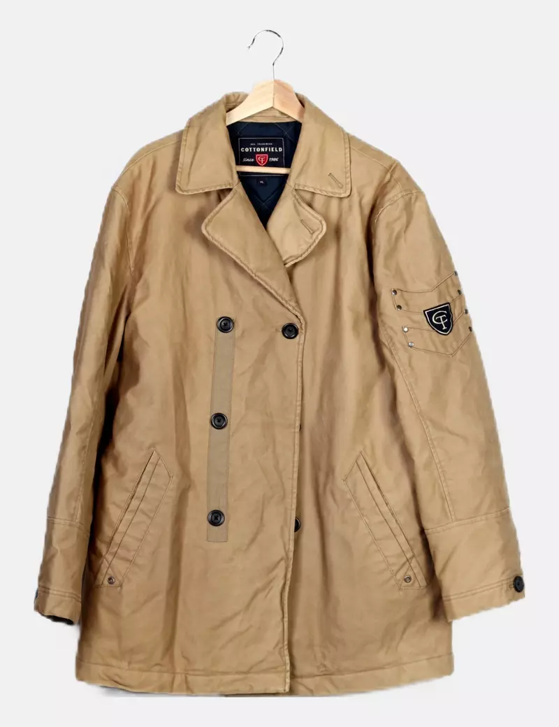 COTTONFIELD Abrigo beige casual