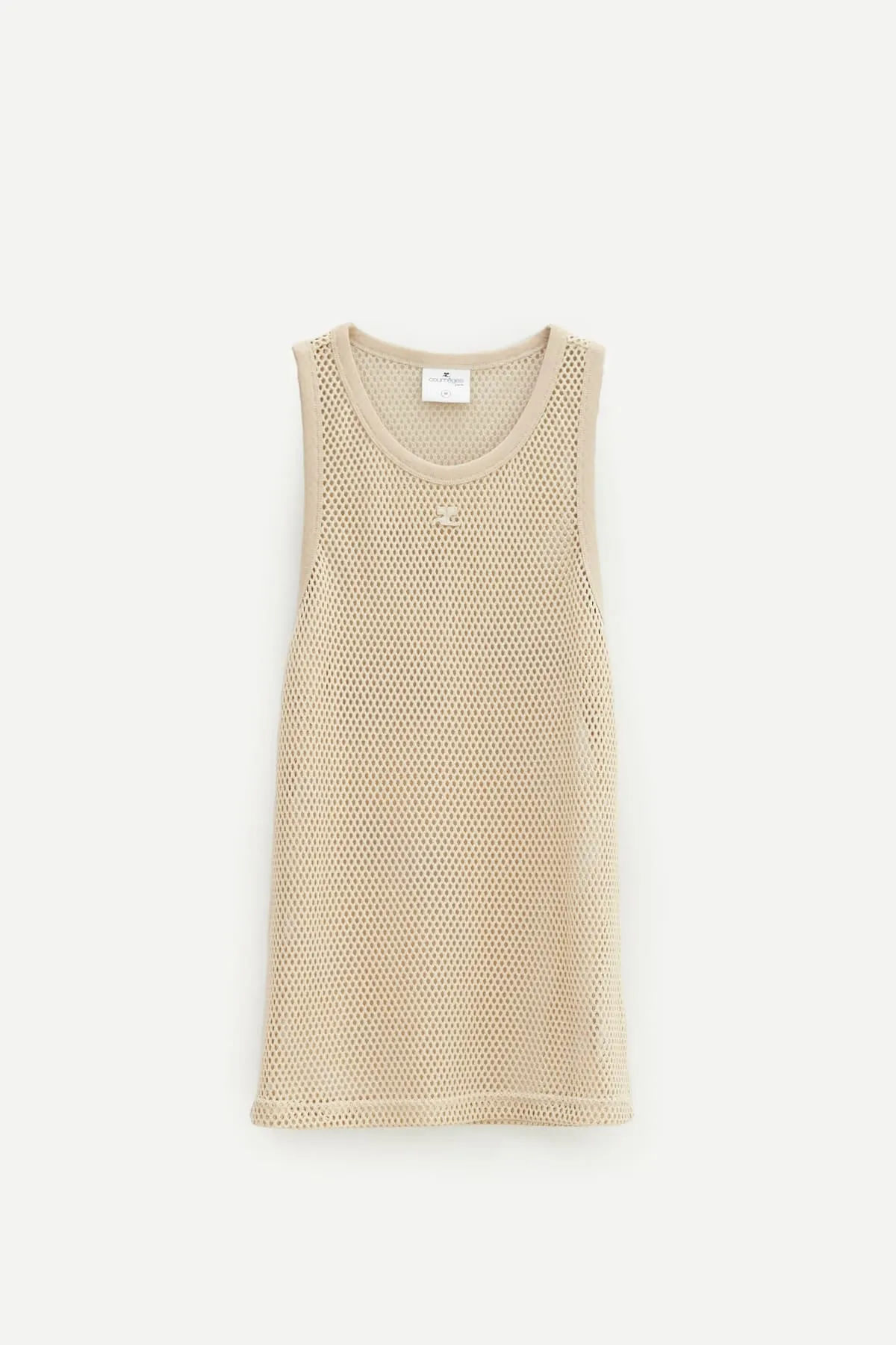 COURREGES SAND AC FISHNET TANK TOP