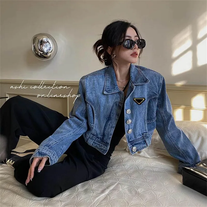 Diseñador de abrigo Mujeres Jackets Diseñador de mujeres Mujeres de mezclilla Fashion Fashion Button Letters Spring Autumn Style