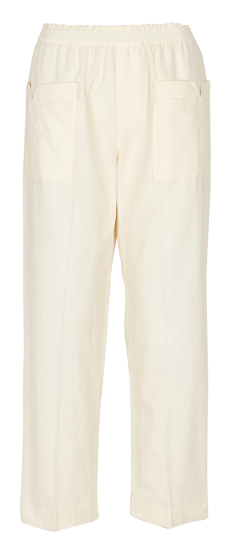 ELUGO  PANTALóN RECTO DE ALGODóN DE TALLE ALTO EN BLANCO