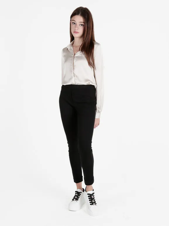 Frenetika Pantalón pitillo de mujer con puños.