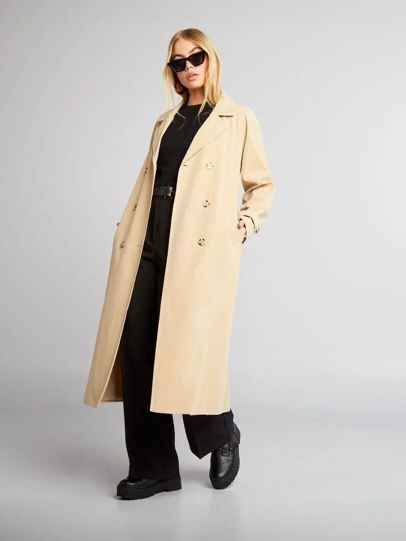 GABARDINA 'JDY' CON CINTURóN  BEIGE