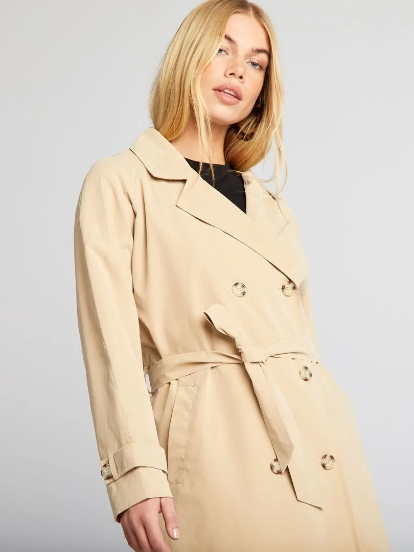 GABARDINA 'JDY' CON CINTURóN  BEIGE