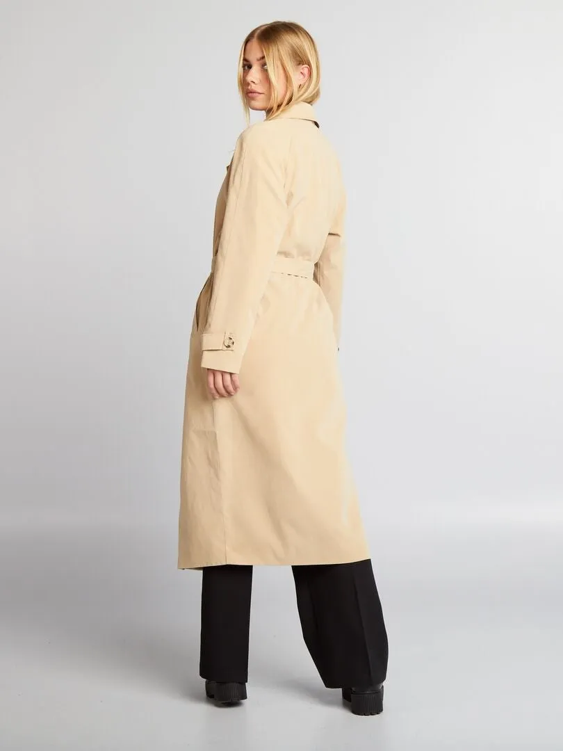 GABARDINA 'JDY' CON CINTURóN  BEIGE