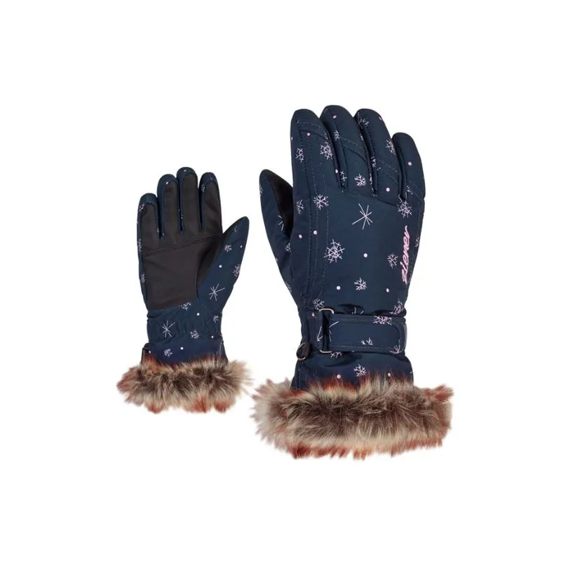 Guantes de niño Ziener LIM GIRL (estampado snowcrystal)