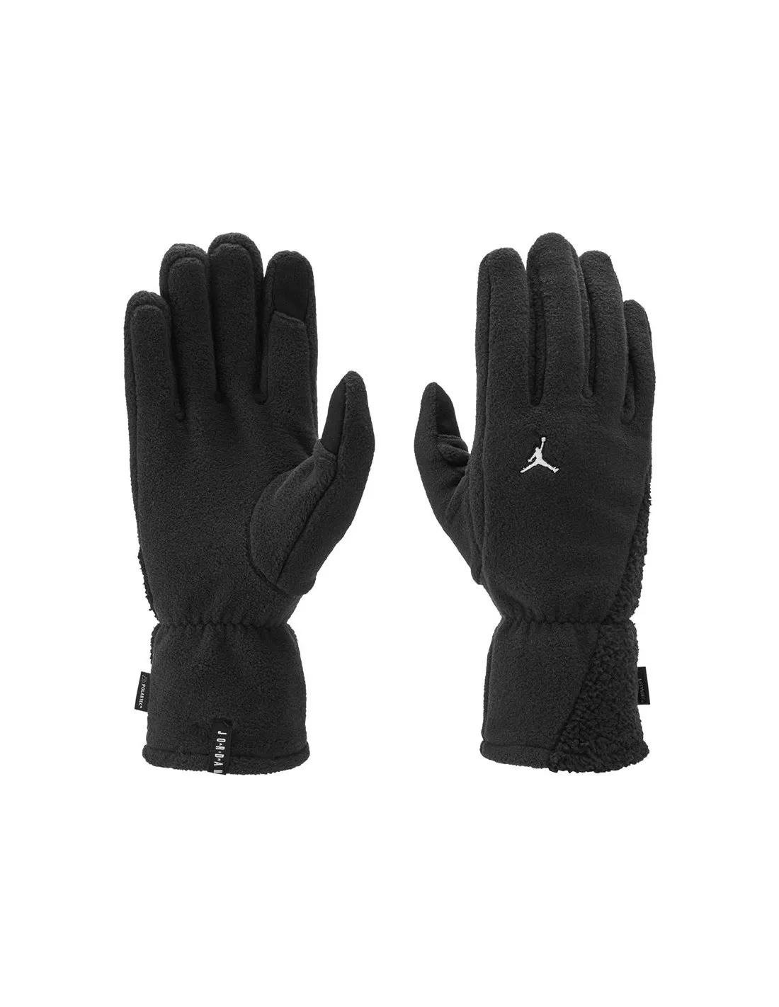 Guantes de Running Nike Jordan Lg Fleece Hombre Negro Blanco