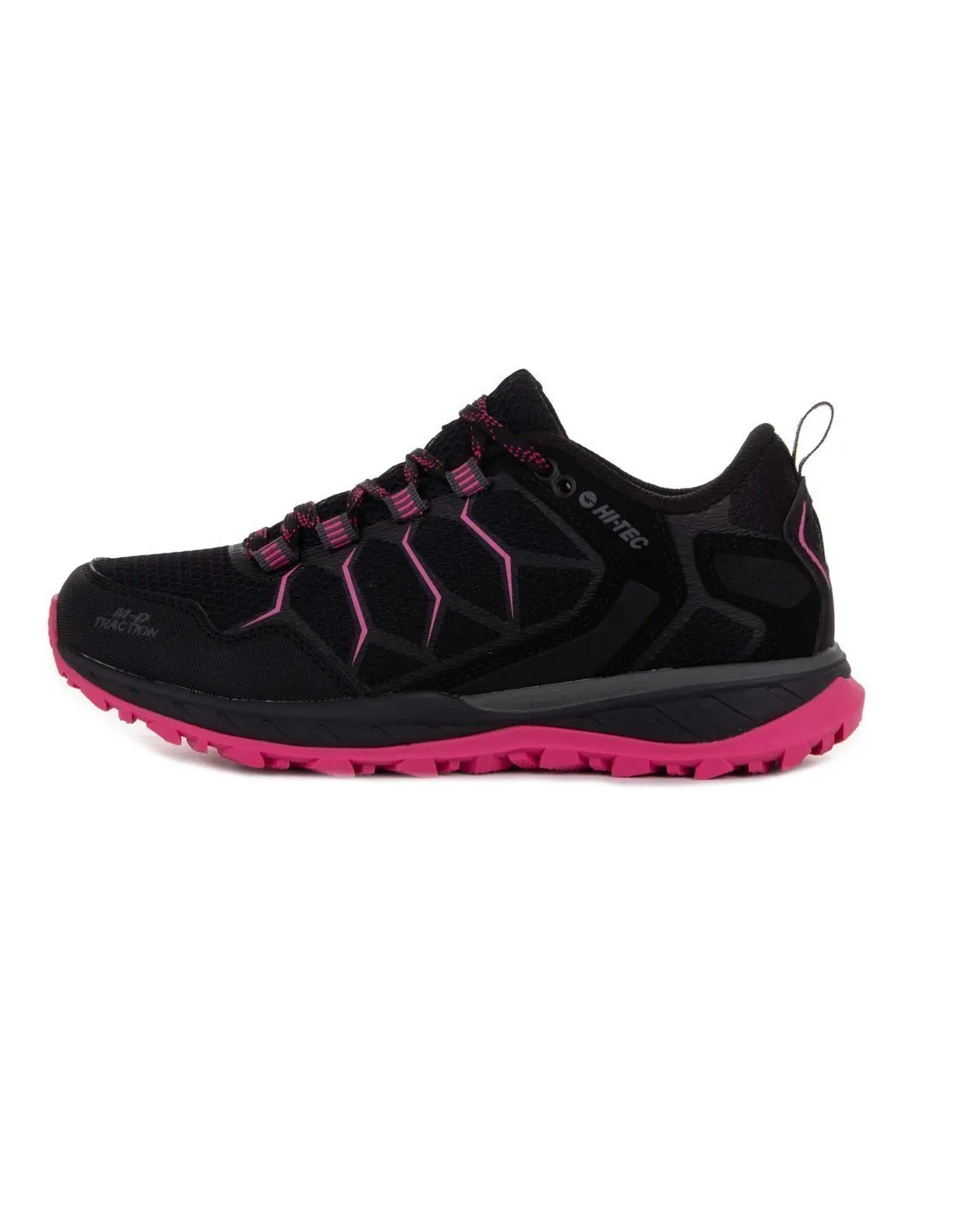 HITEC  ZAPATILLAS NEGRAS Y ROSAS ULTRA TERRA MUJER