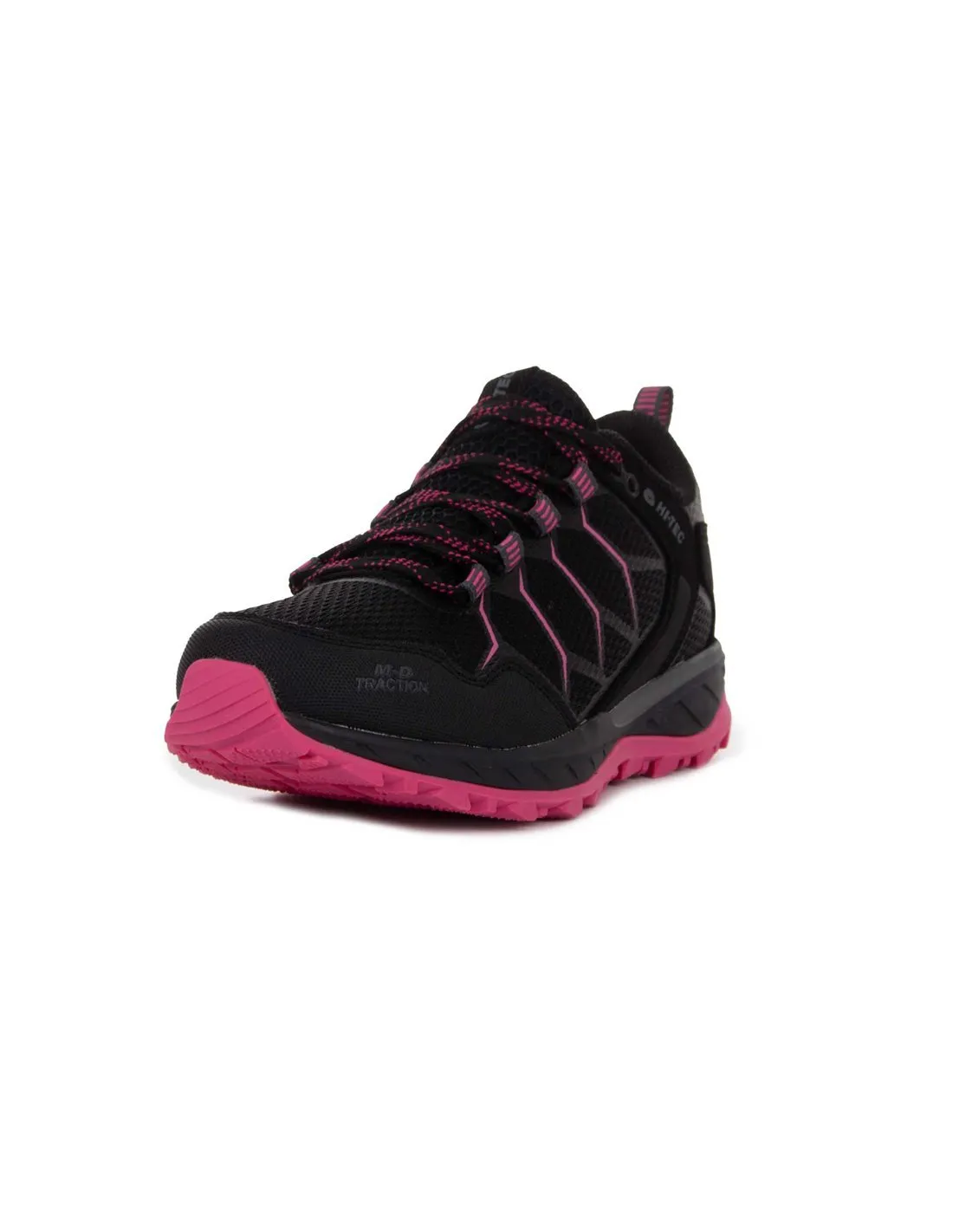 HITEC  ZAPATILLAS NEGRAS Y ROSAS ULTRA TERRA MUJER
