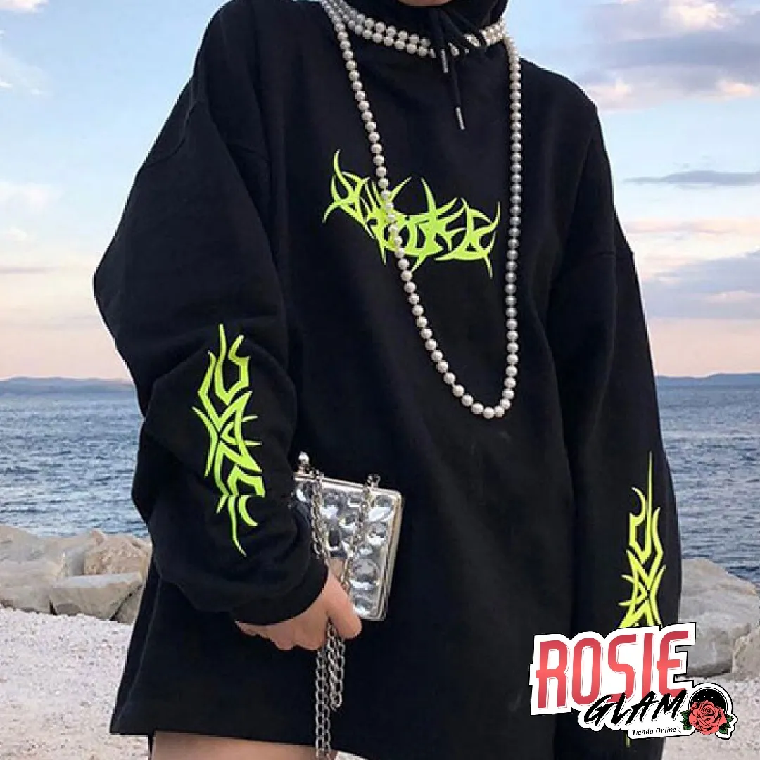 HOODIE NEGRO TRIBIALES  ROSIEGLAM