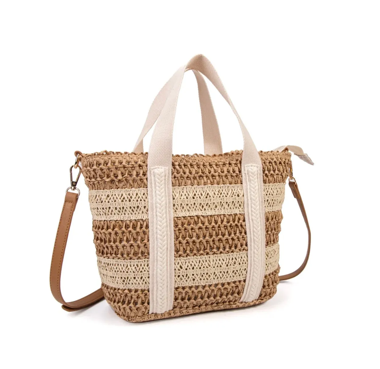 IRIS BEIGE/NATURAL  BOLSO RAFIA