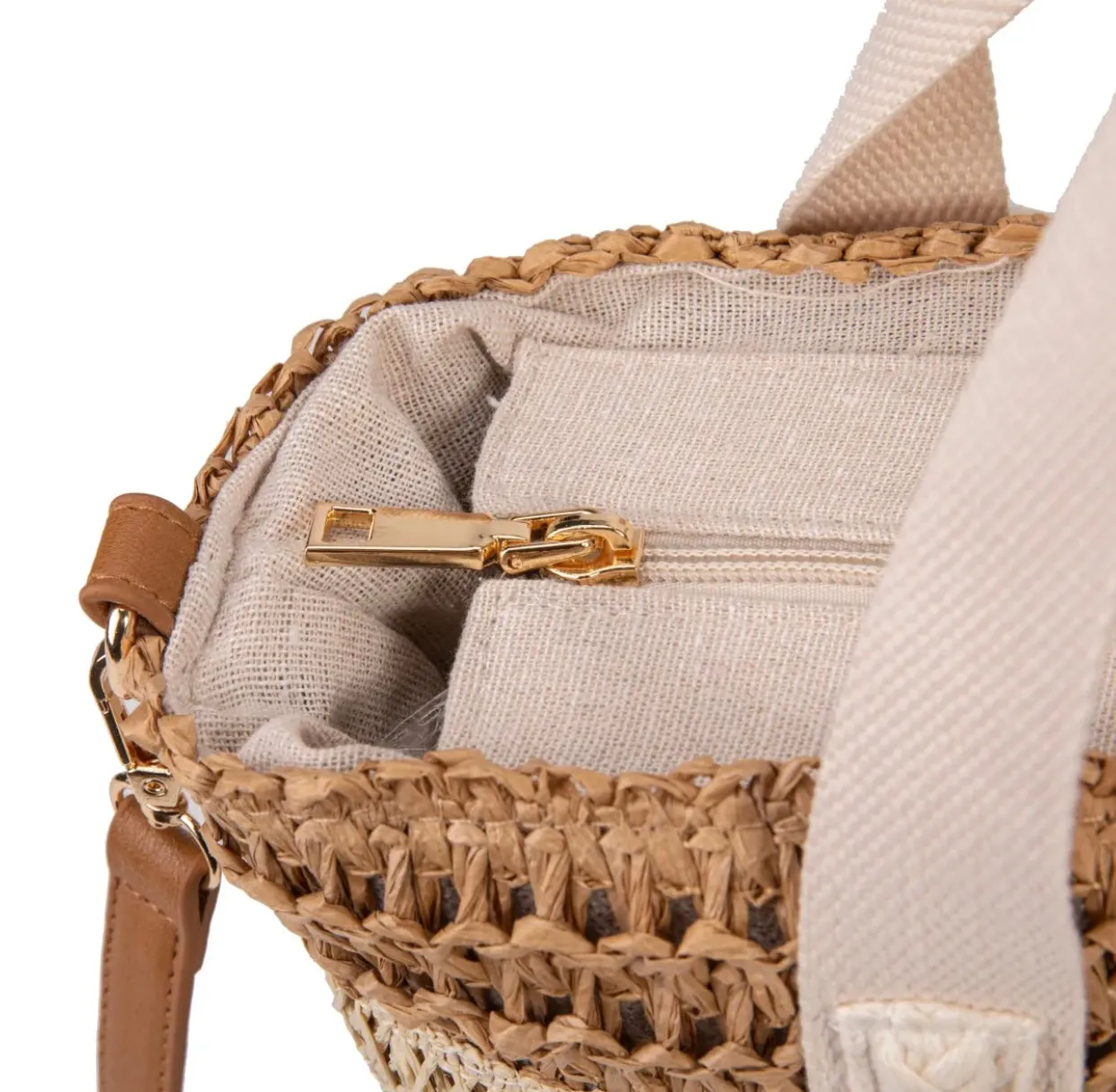 IRIS BEIGE/NATURAL  BOLSO RAFIA