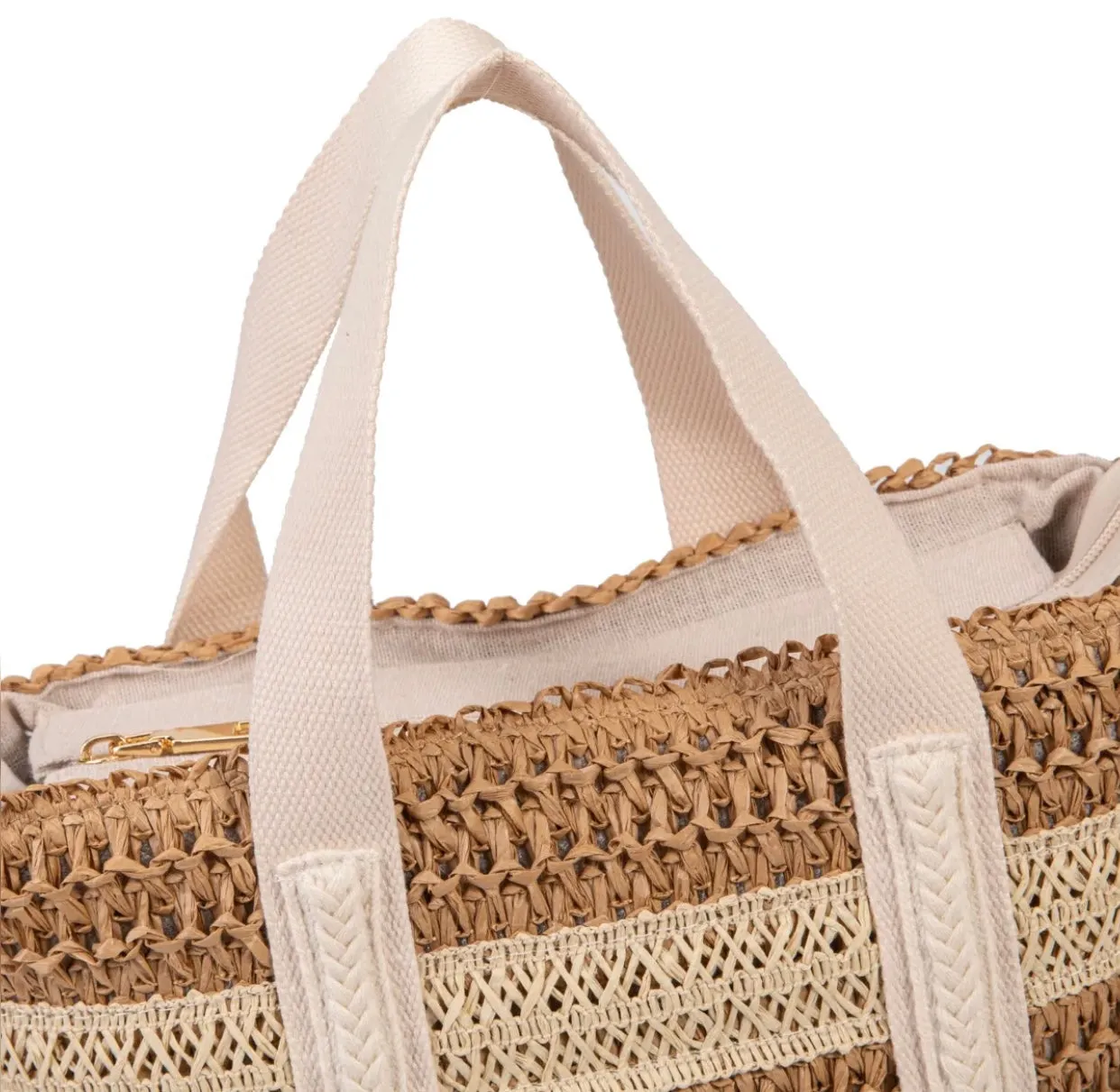 IRIS BEIGE/NATURAL  BOLSO RAFIA