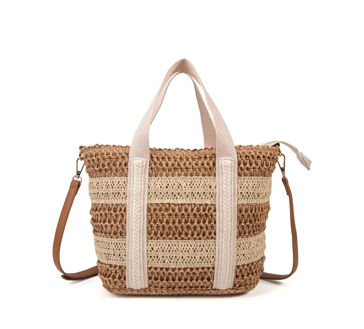 IRIS BEIGE/NATURAL  BOLSO RAFIA
