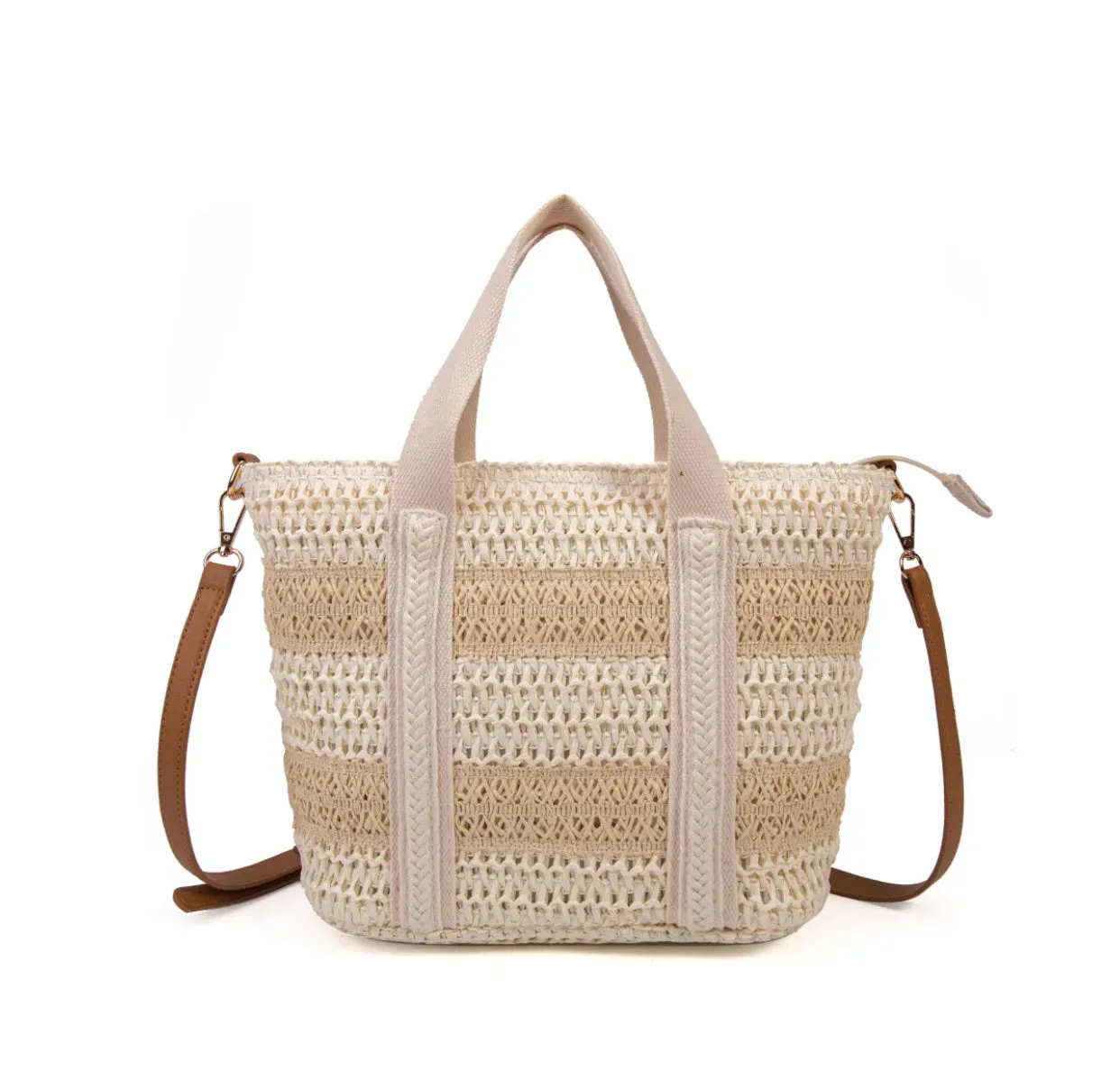 IRIS BEIGE/NATURAL  BOLSO RAFIA