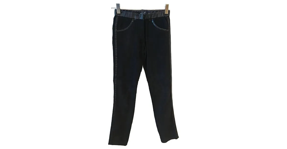 ISABEL MARANT Pantalón T.Gamuza XS Internacional Negro 