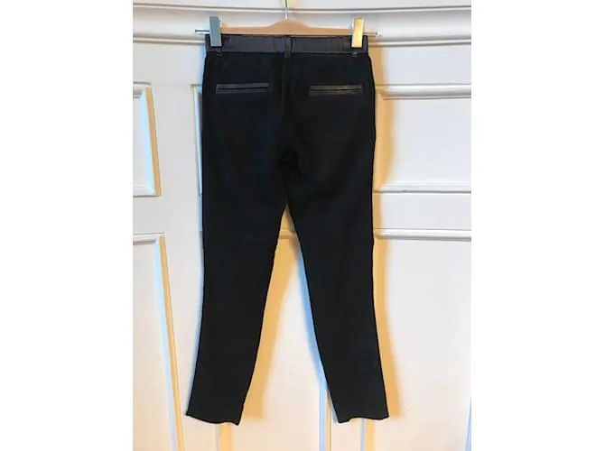 ISABEL MARANT Pantalón T.Gamuza XS Internacional Negro 