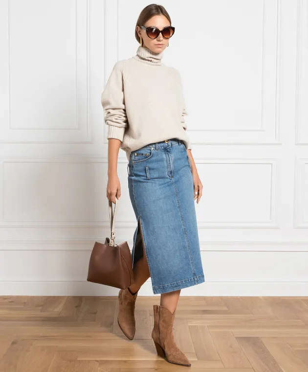John Smedley Fairlie beige wool and cashmere sweater