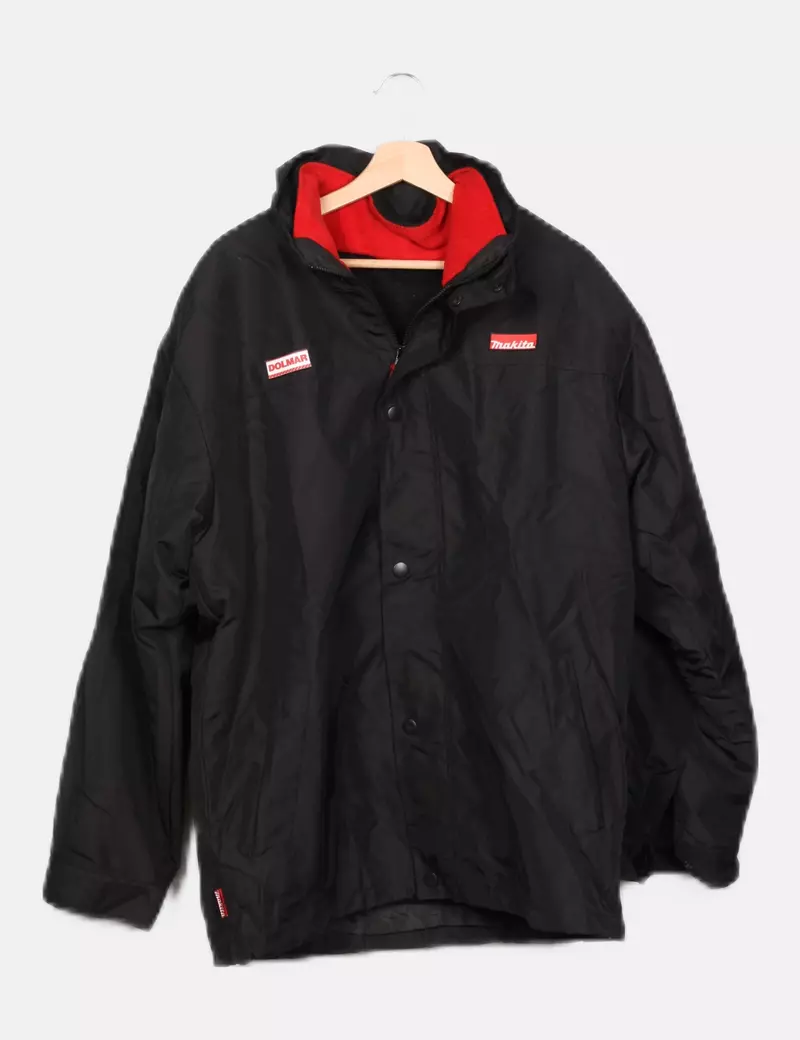 NoName Abrigo negro impermeable