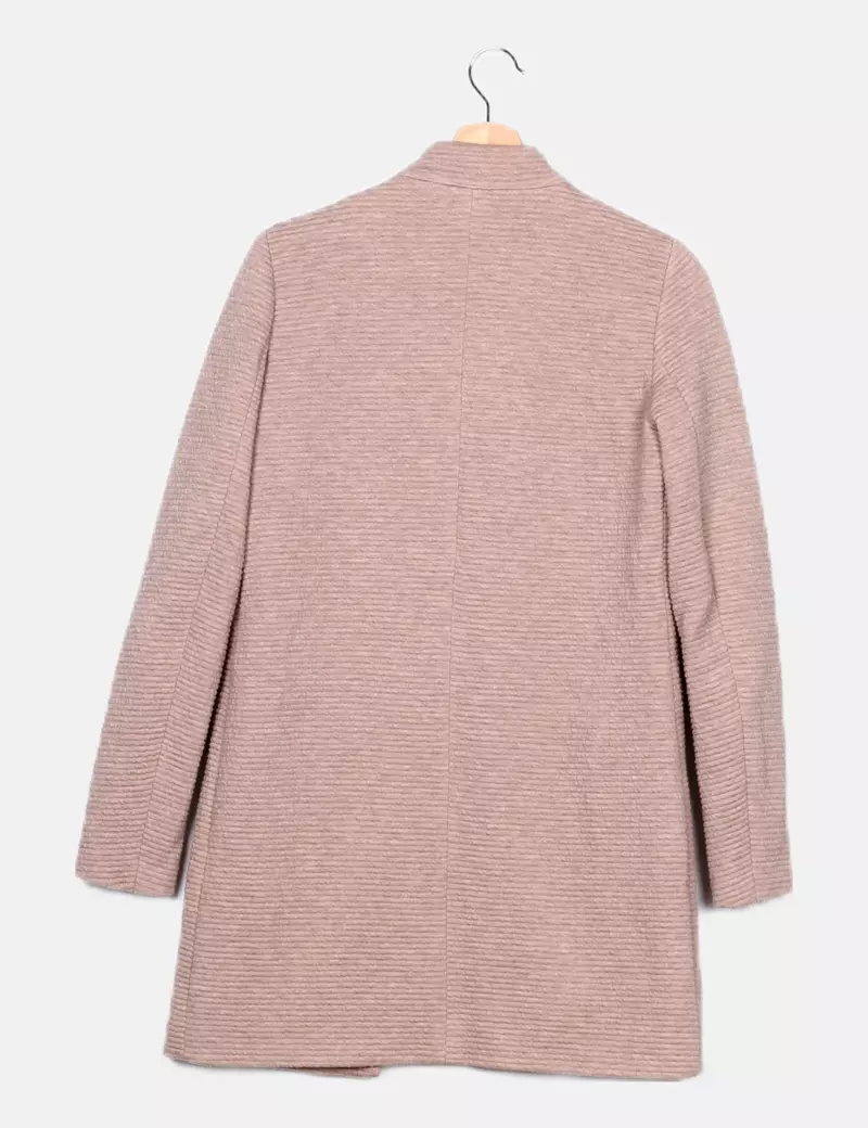 ONLY Abrigo beige texturizado
