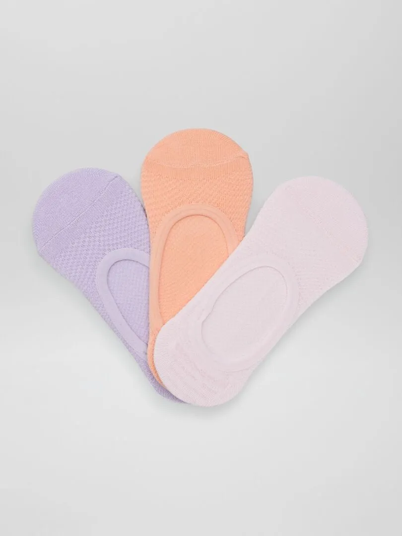 PACK DE 3 CALCETINES TOBILLEROS  ROSA