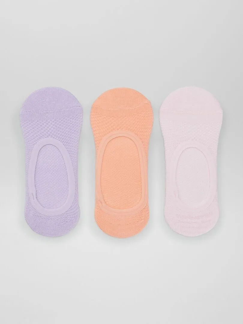 PACK DE 3 CALCETINES TOBILLEROS  ROSA