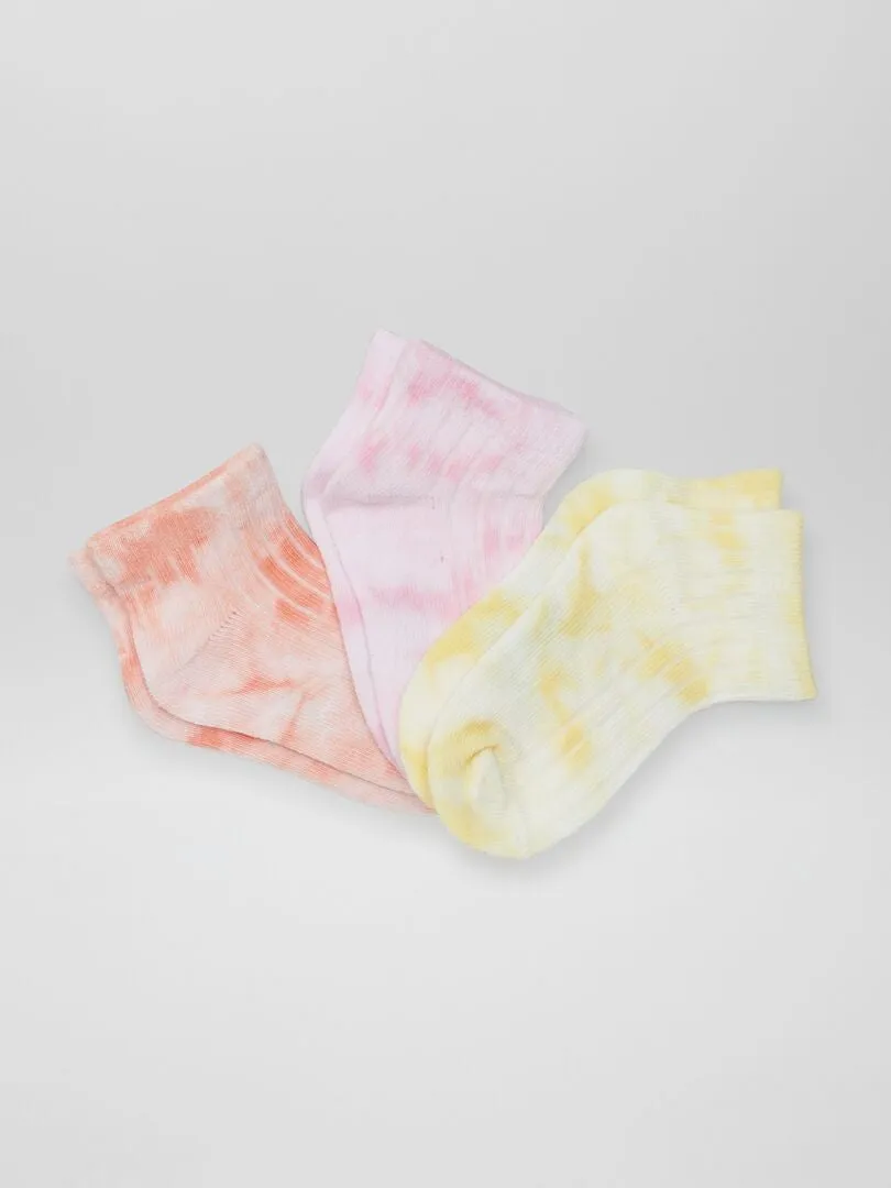 PACK DE 3 PARES DE CALCETINES  ROSA