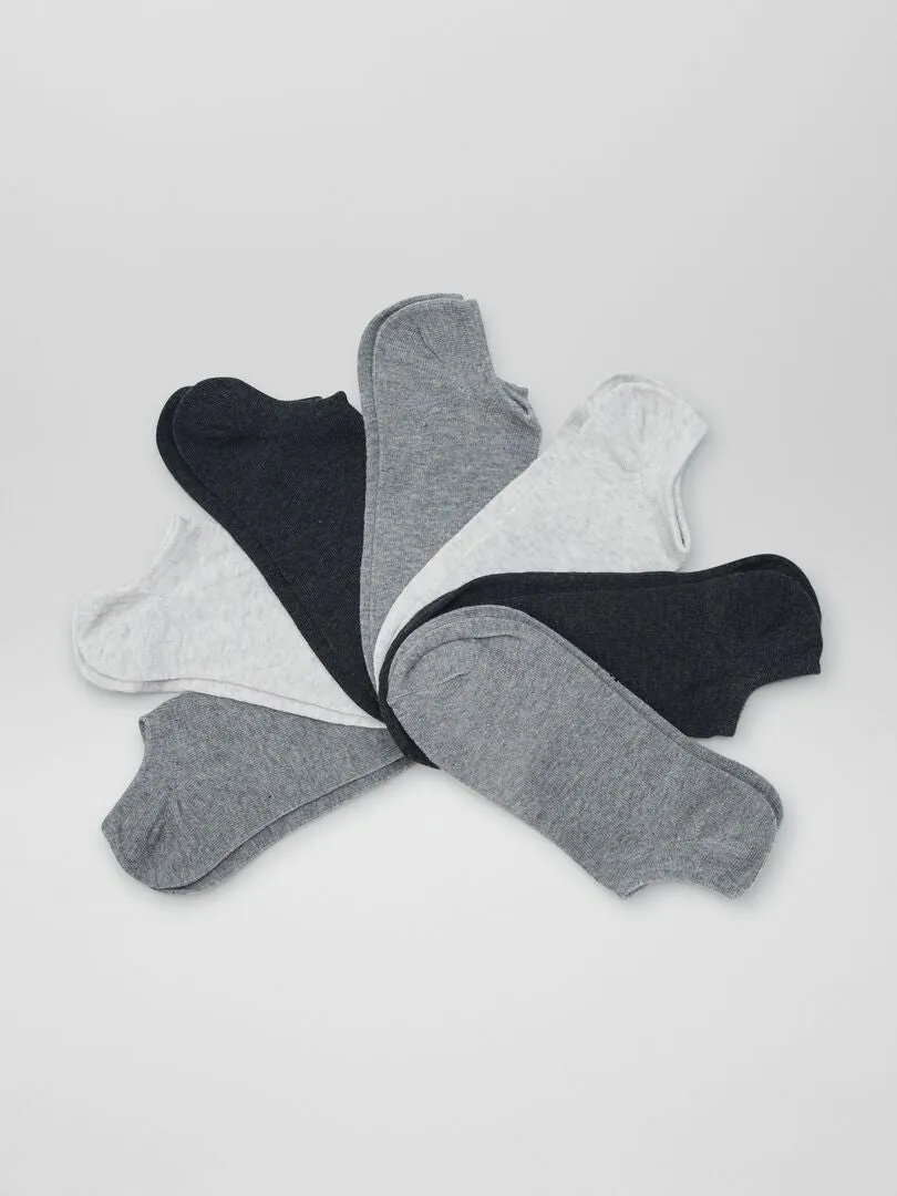 PACK DE 4 PARES DE CALCETINES INVISIBLES  GRIS