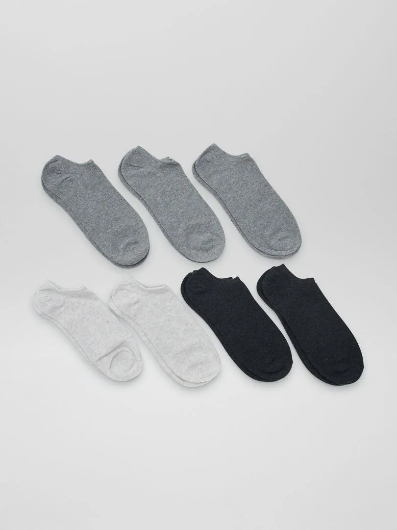 PACK DE 4 PARES DE CALCETINES INVISIBLES  GRIS