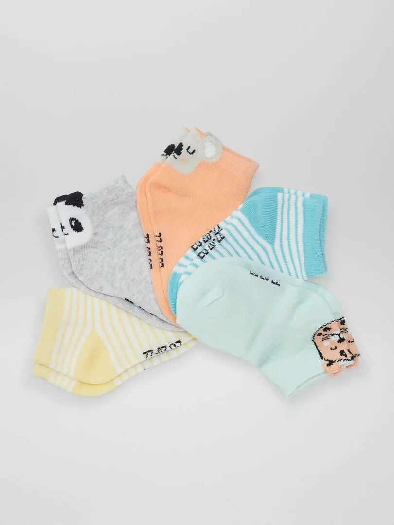 PACK DE 5 CALCETINES INVISIBLES  NARANJA