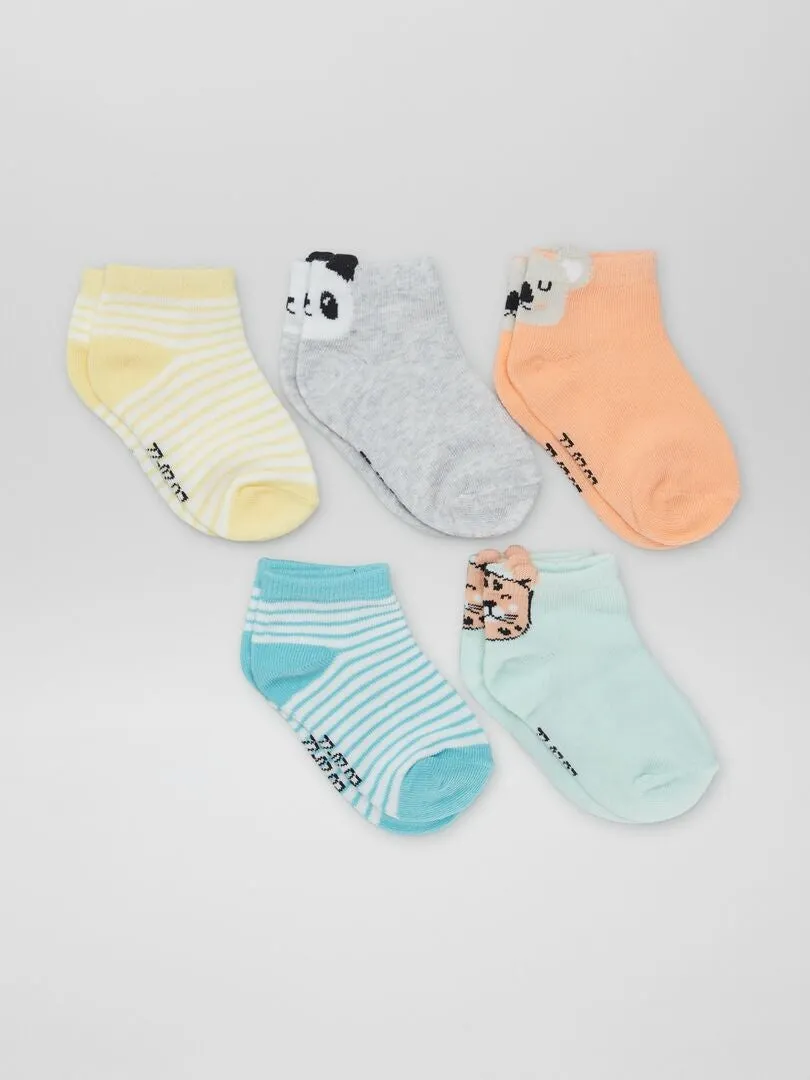 PACK DE 5 CALCETINES INVISIBLES  NARANJA