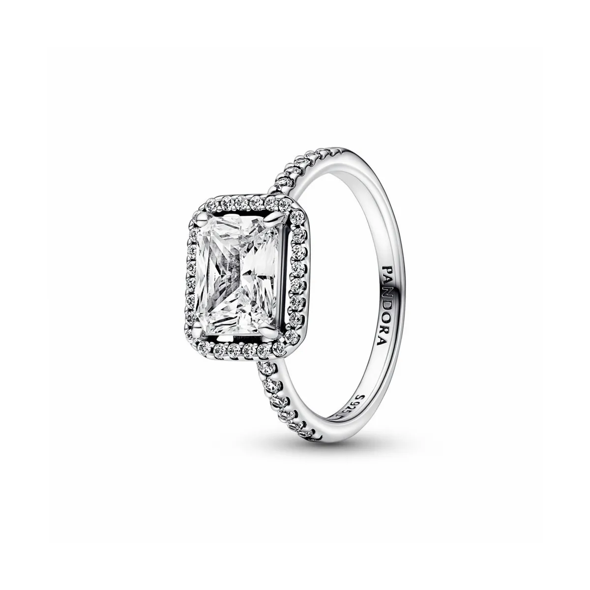 PANDORA ANILLO HALO RECTANGULAR BRILLANTE  PANDORA