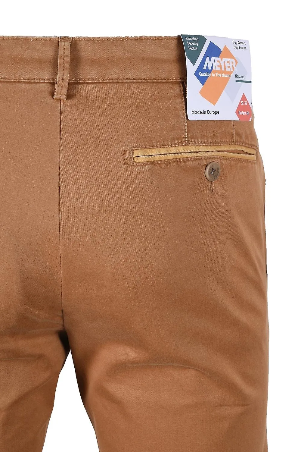Pantalón de algodón Meyer New York para hombre color canela