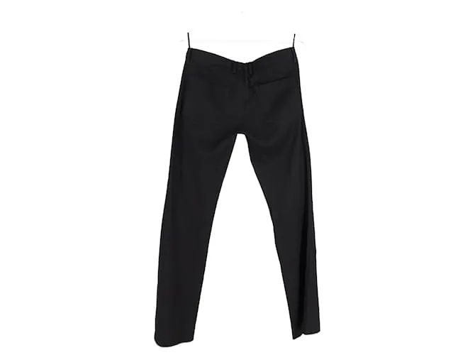 Pantalón Miu Miu de talle bajo en algodón negro 