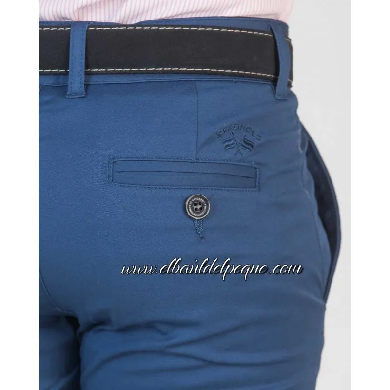 Pantalón Niño Chino Gabardina Azul Tinta Spagnolo