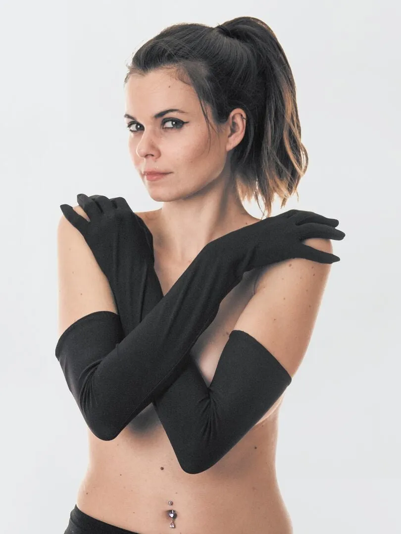 PAR DE GUANTES LARGOS  NEGRO