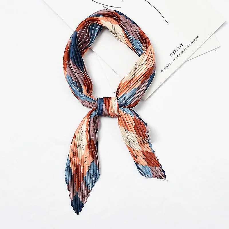 PAñUELO DE SEDA | BUFANDA PLISADA CUADRADA | BUFANDAS PEQUEñAS PARA MUJER | CRINKLE SCARF  PAñUELOS DE SEDA