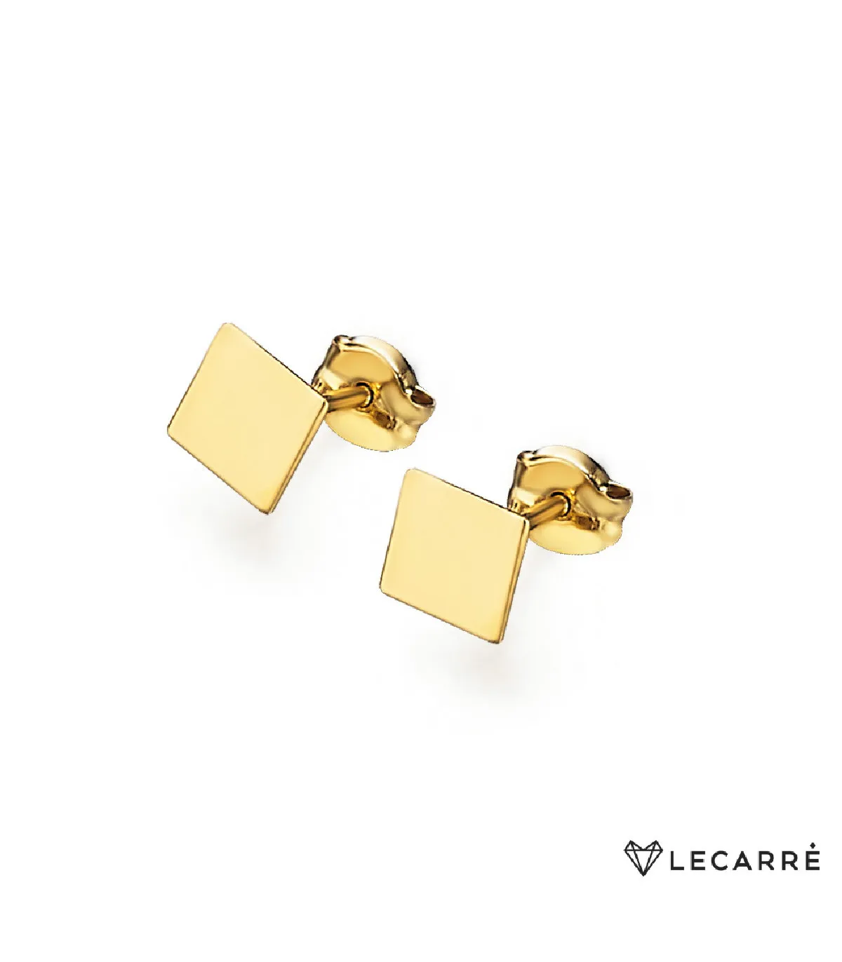 PENDIENTES LECARRé CUADRADOS ORO AMARILLO  GB025OA.00