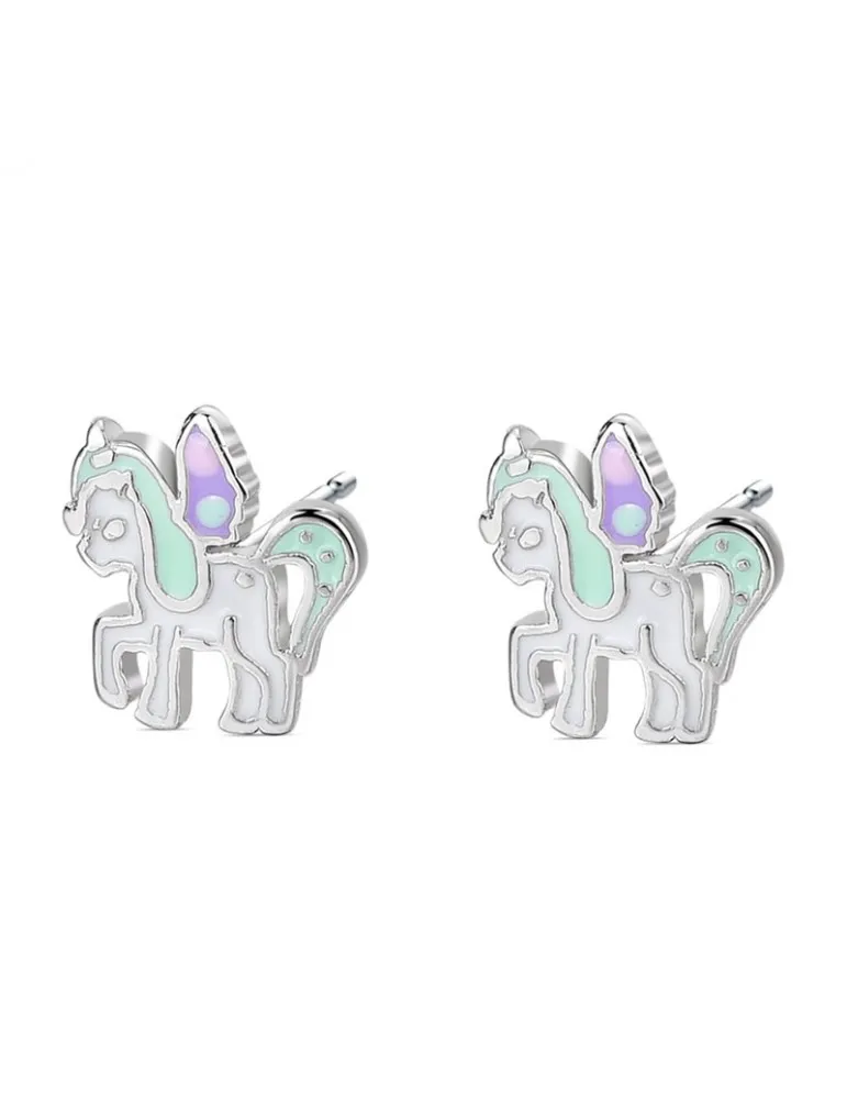 Pendientes Plata Niña Unicornios