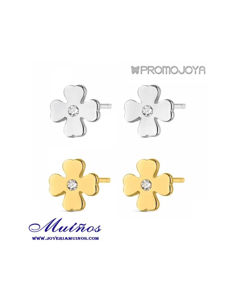 Pendientes Trébol Plata Promojoya