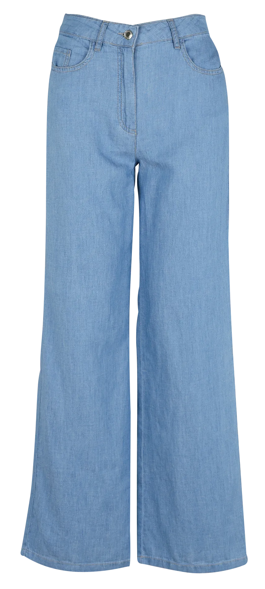 PLINCOLN  PANTALóN ANCHO FLUIDO DE ALGODóN MEZCLADO EN AZUL